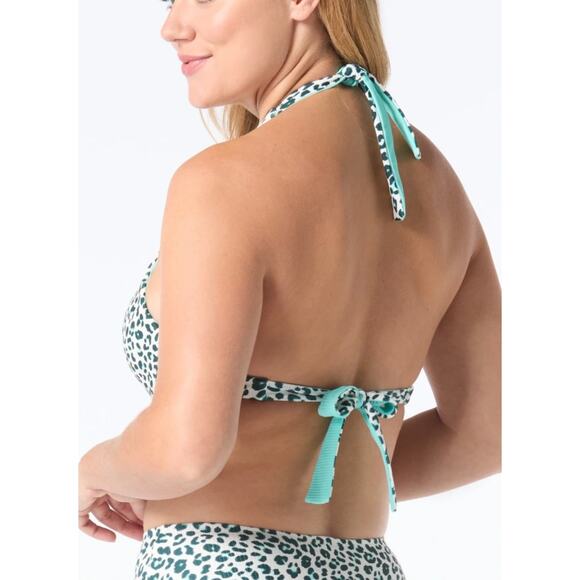Coco Reef Summer Cheetah Verso Twist Reversible Underwire Bikini Top 36C 38C NWT - Picture 2 of 5
